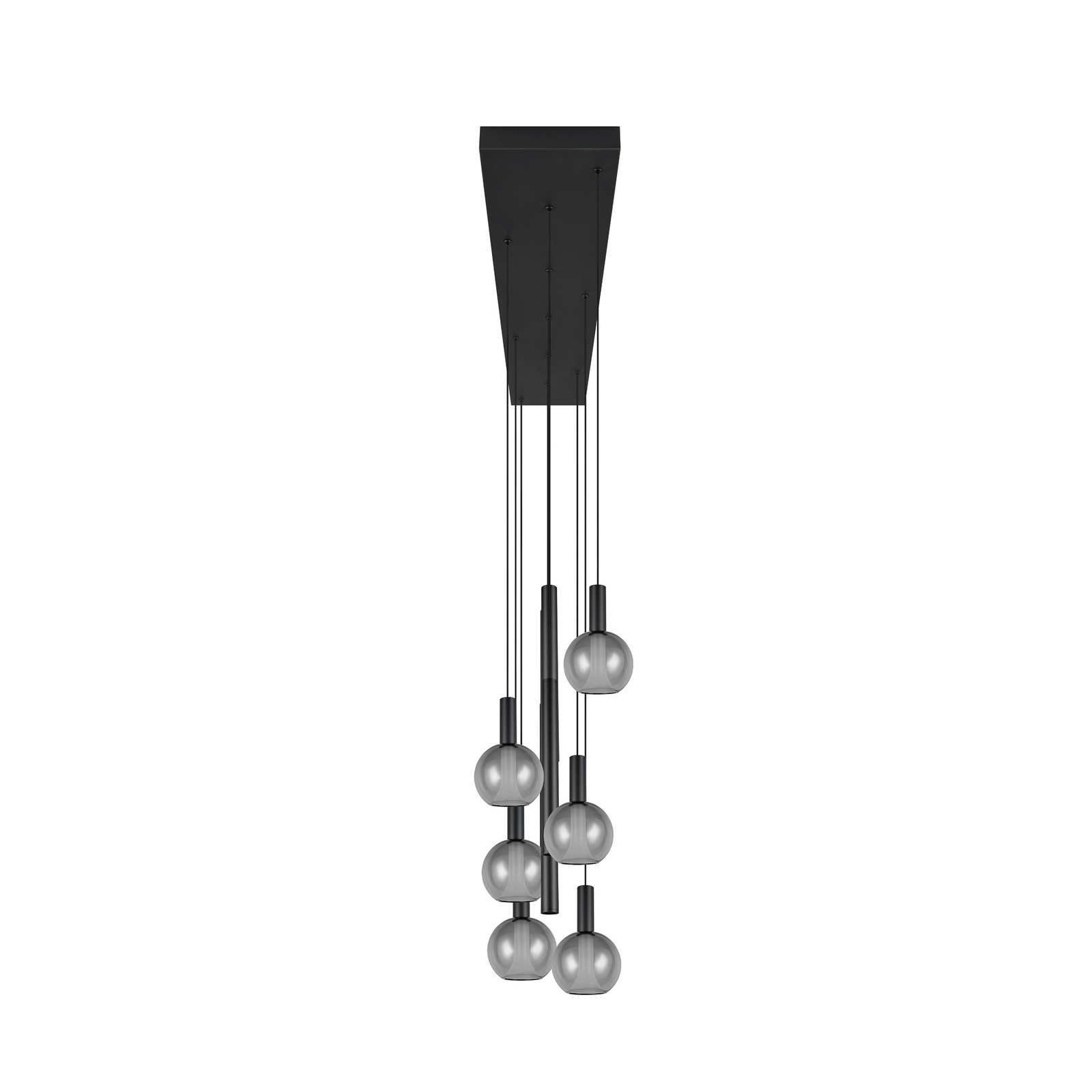 LED piekaramā lampa „Melaro“, garums 120 cm, melna, metāls/stikls, 11 spuldzes LED piekaramā lampa „Melaro“, garums 120 cm, melna, metāls/stikls, 11 spuldzes