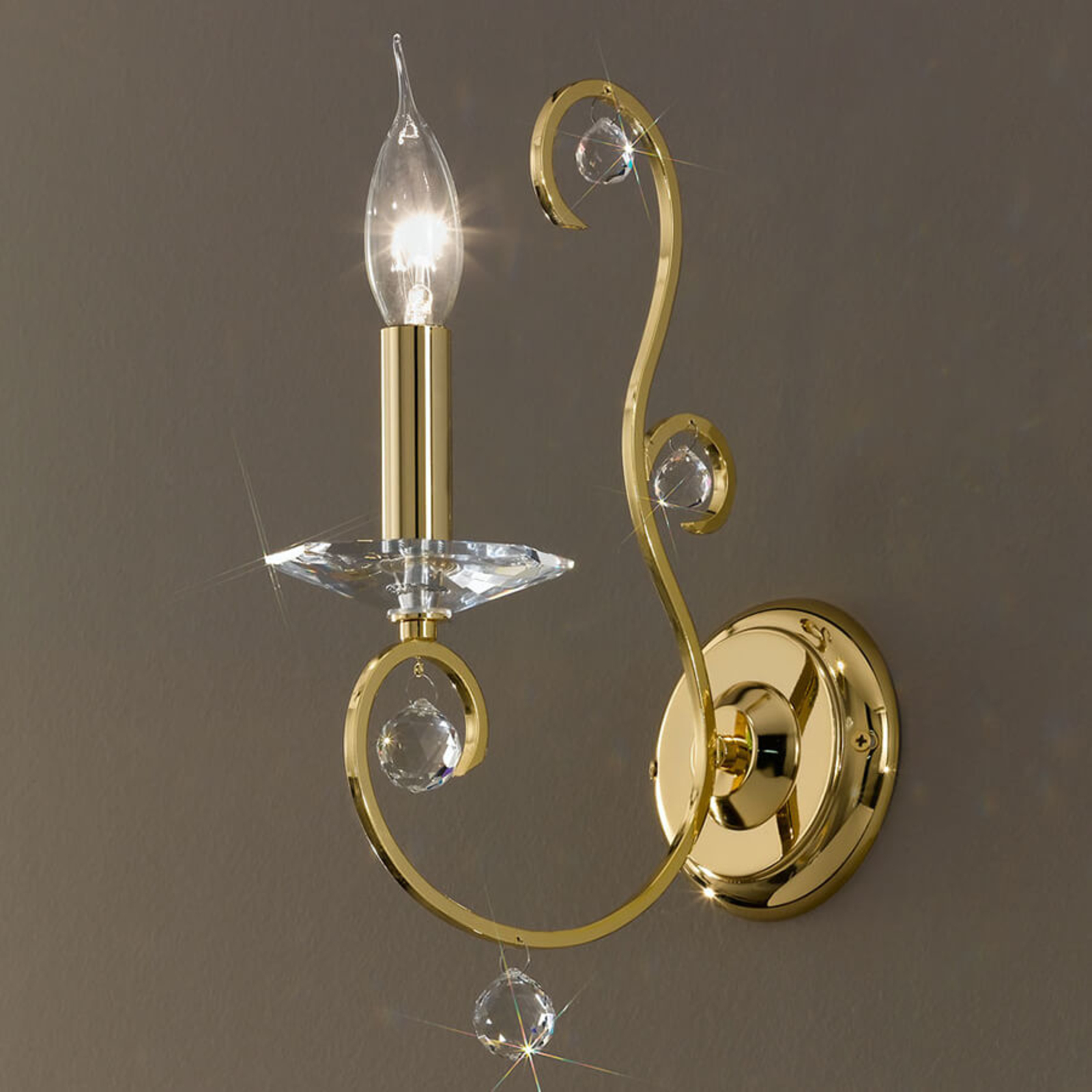 KOLARZ Carat - elegant wall light, gold-plated