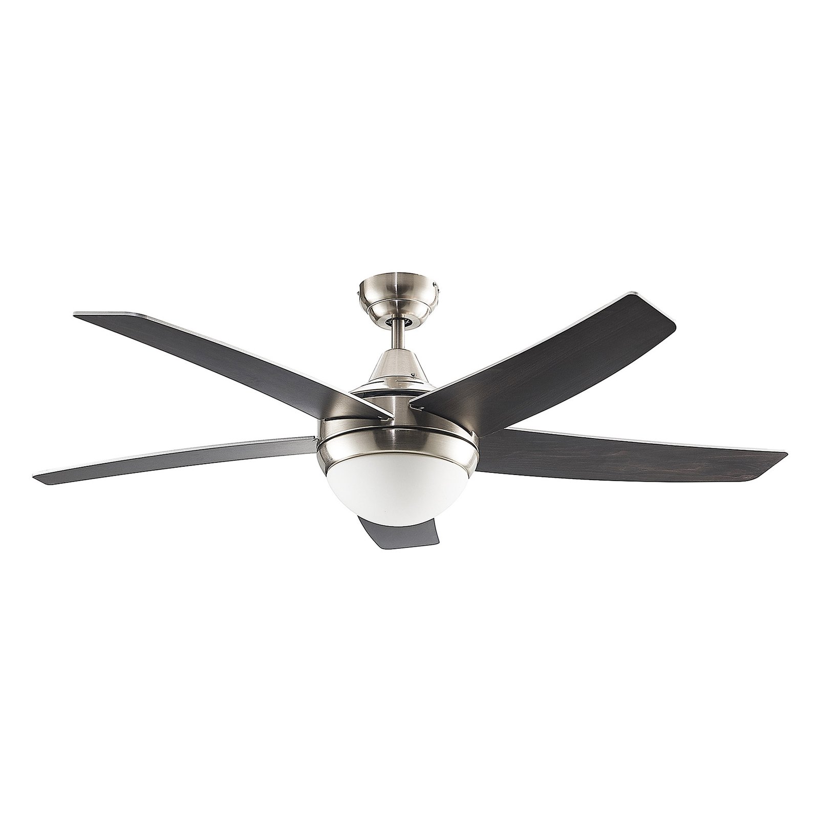 Lindby ceiling fan with light Auraya, quiet, steel