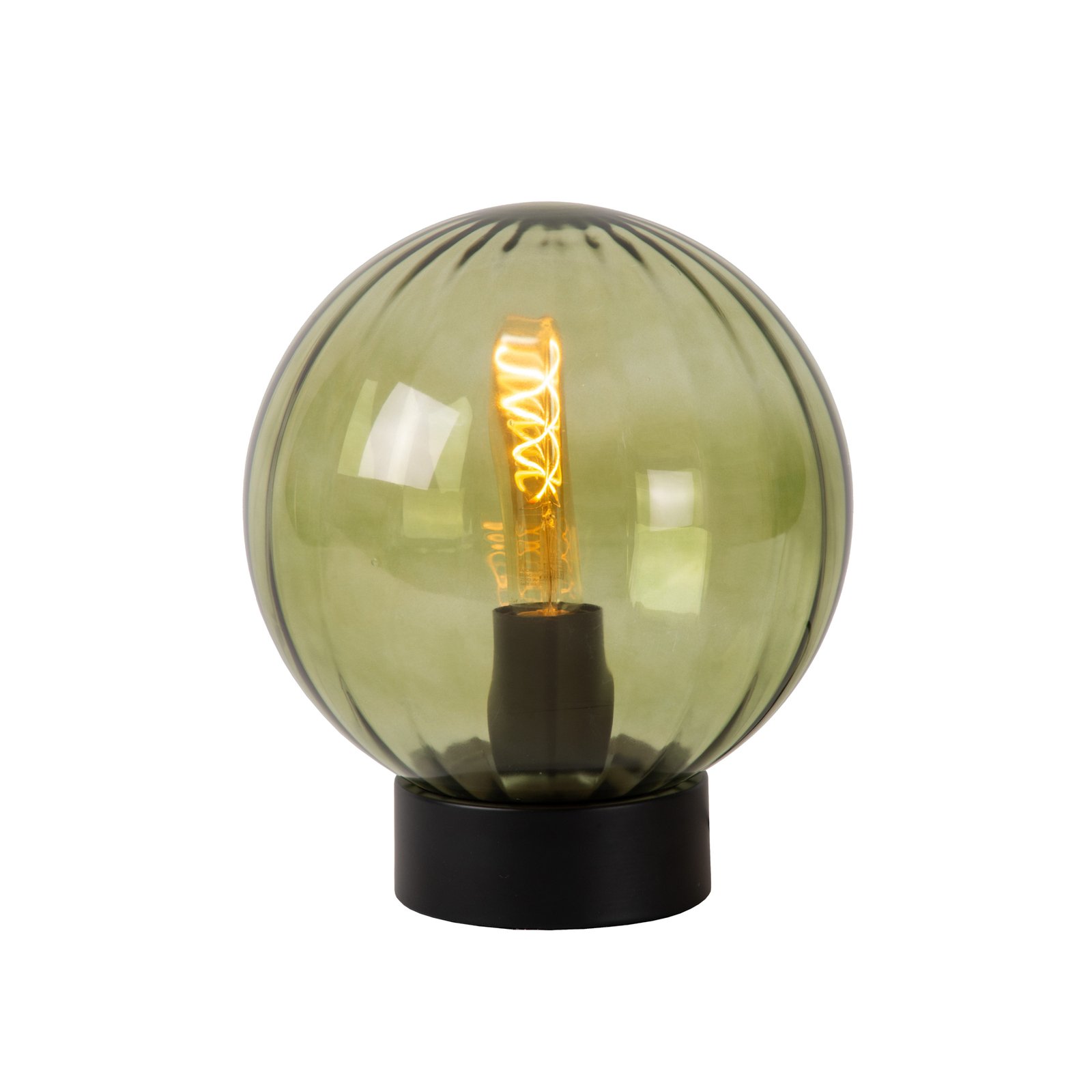 Monsaraz table lamp, green, Ø 25 cm, glass, E27