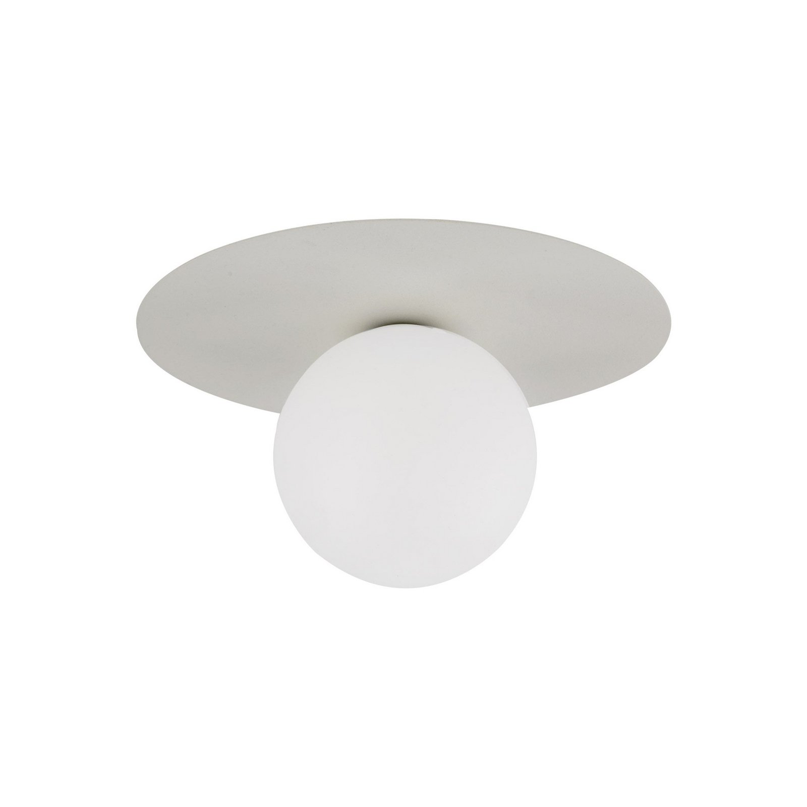 Deckenlampe Pixie, beige, Glas, Ø 25 cm, Kugel, G9