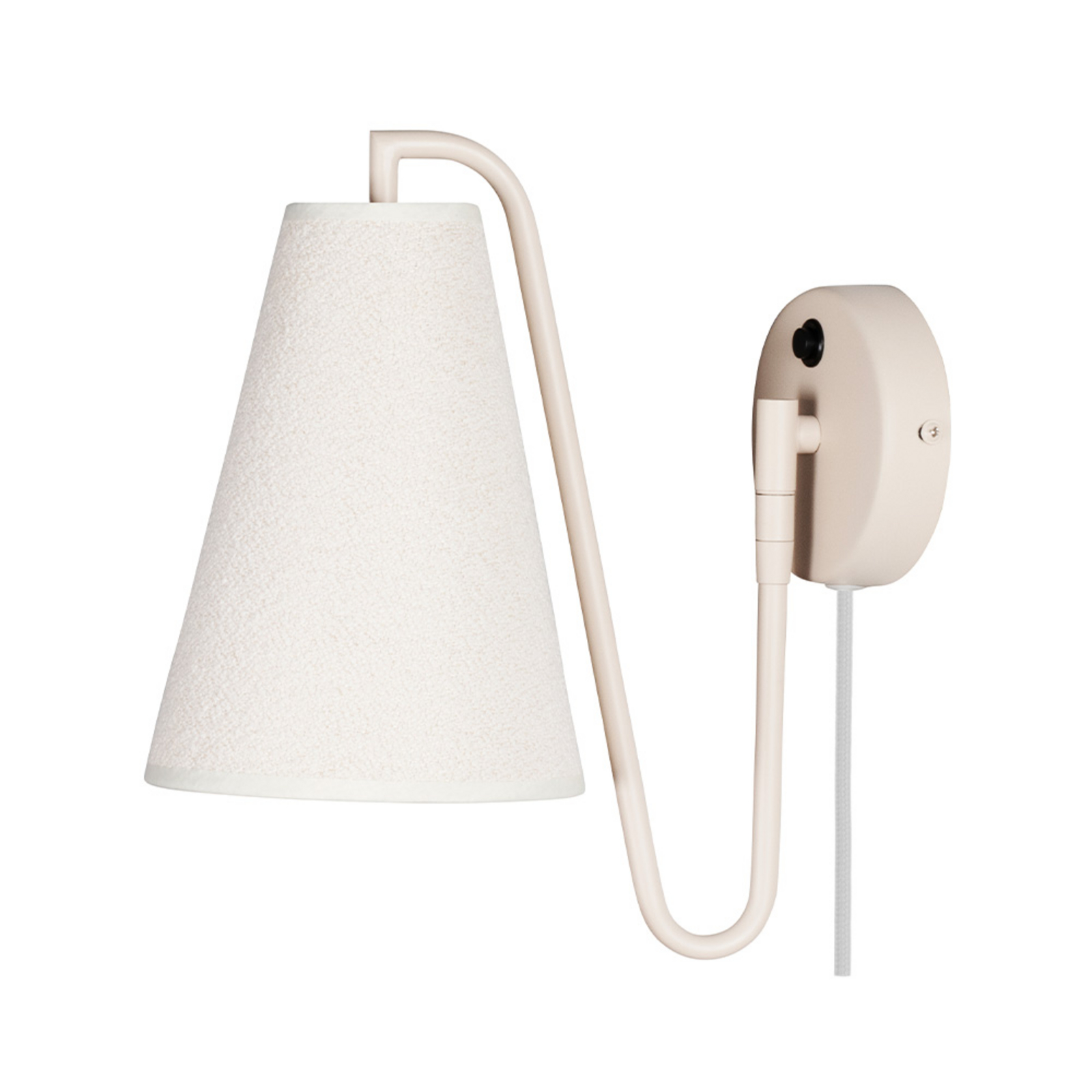 Lou Aplique de Pared Bouclé Blanco/Beige - Globen Lighting