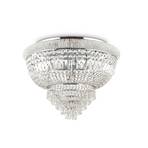 Ideal Lux stropna svjetiljka Dubai, krom boje, kristal, Ø 78 cm