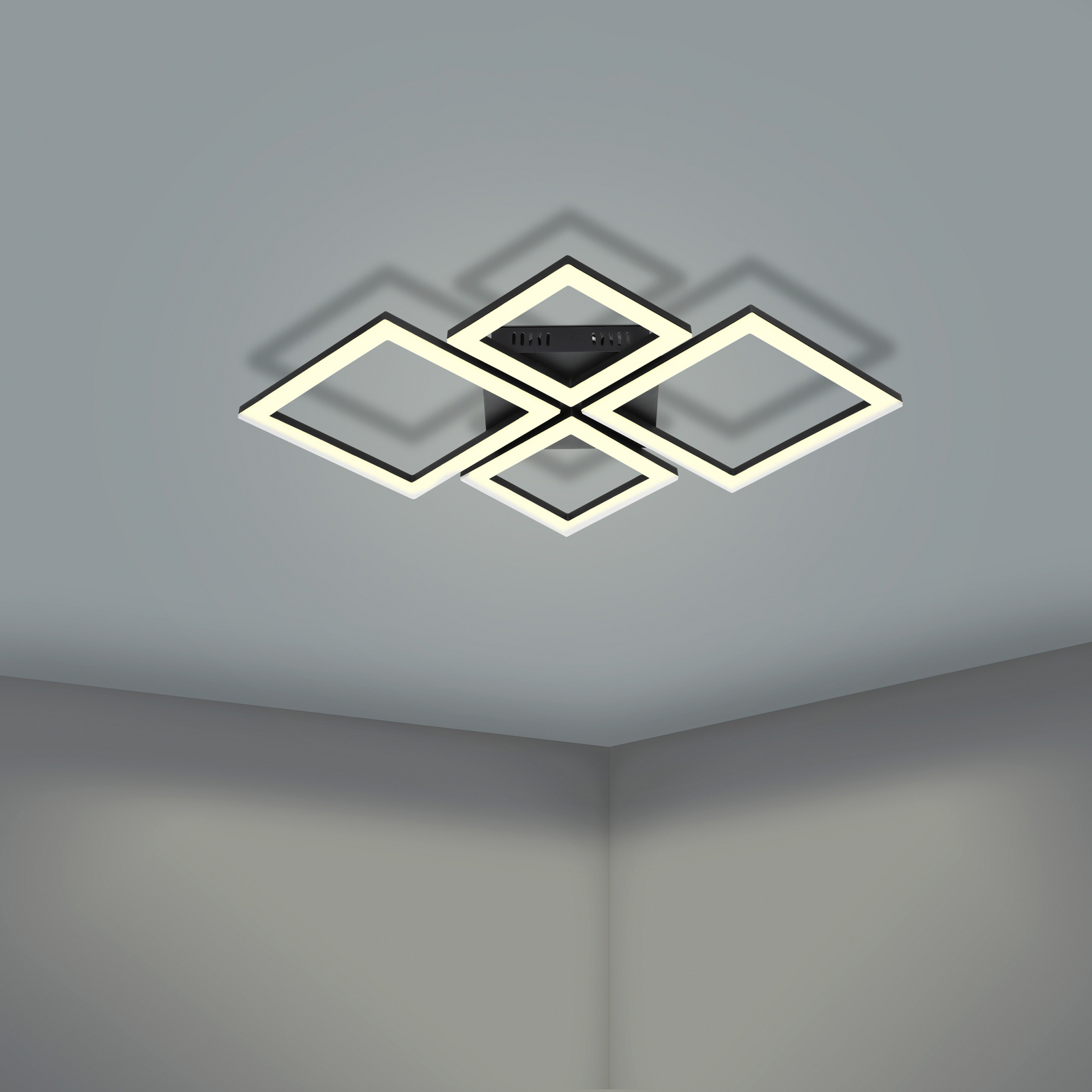 EGLO connect Paranday-Z Candeeiro de teto LED 4 luzes 63cm