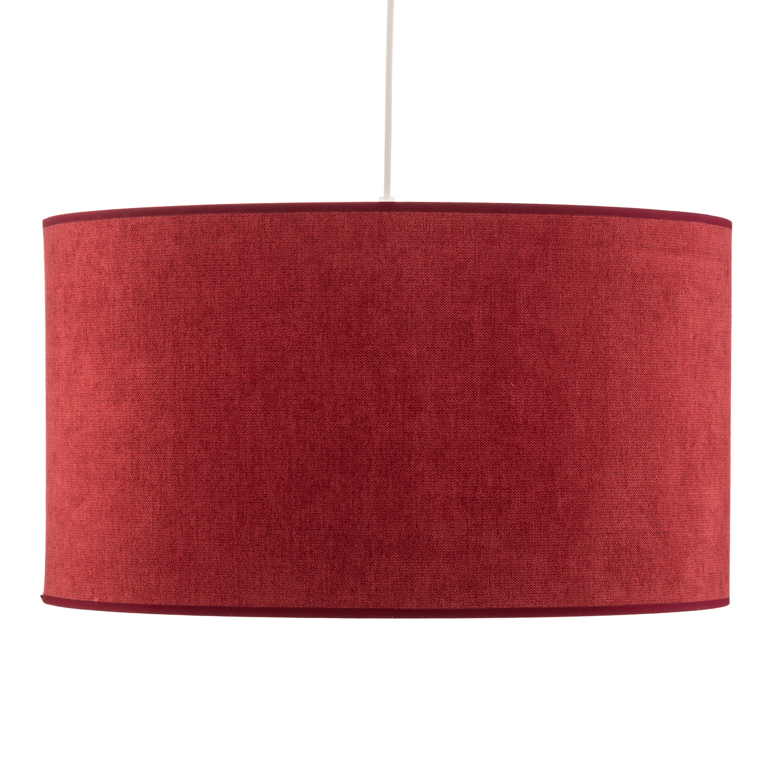 Závesná lampa Bristol, tkaný vzor, červená