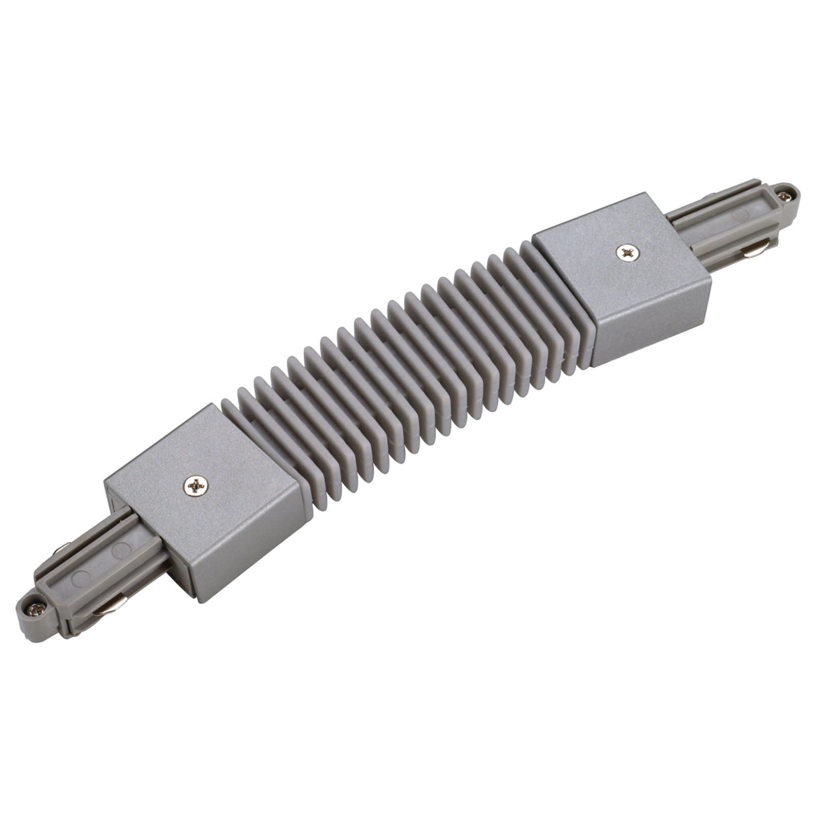 SLV Flex Connector for Single-Phase HV Rail Silver, L: 16.1 cm, W: 3.4 cm, H: 1.8 cm