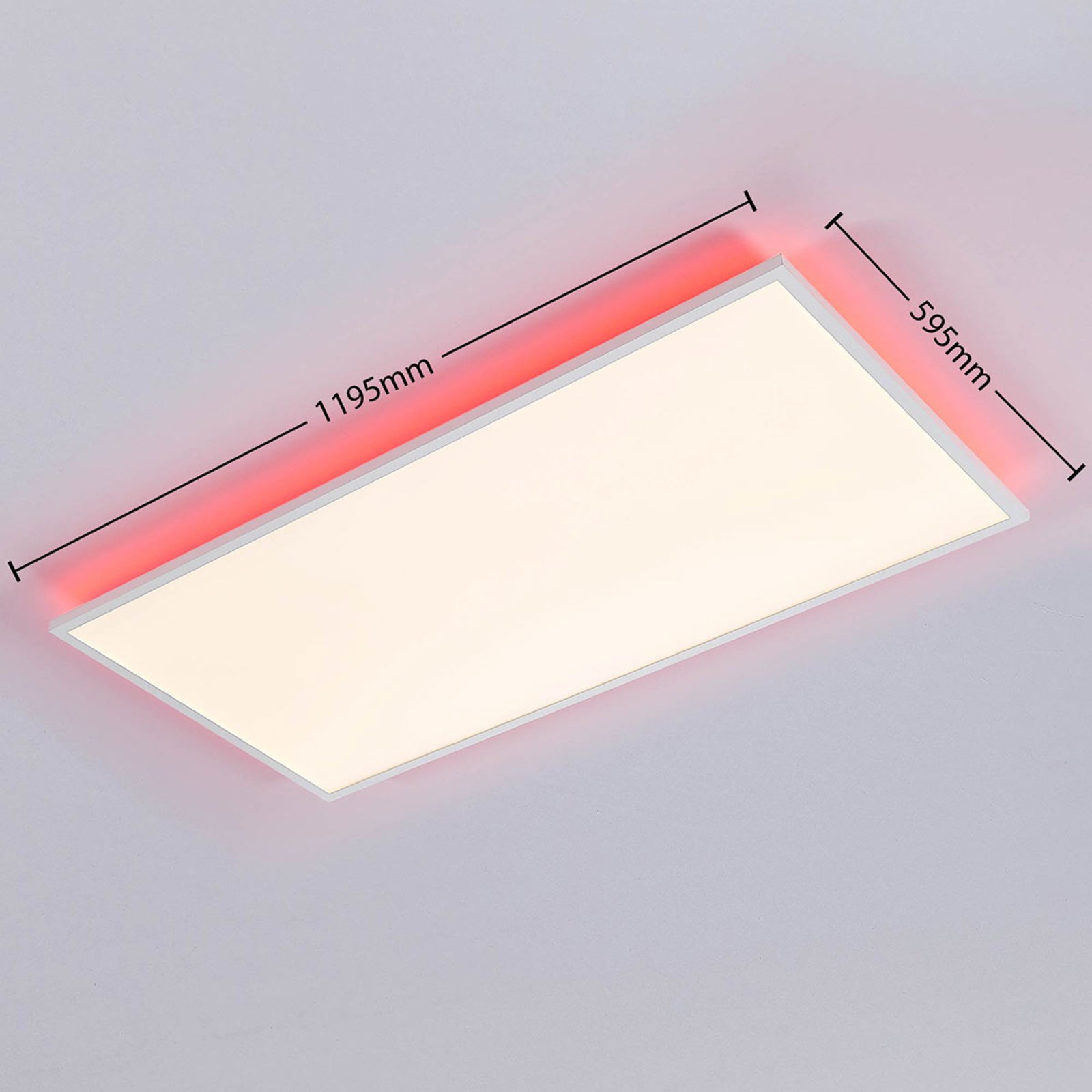 LED Panel Brenda rechteckig CCT-Funktion RGB-Backlight Lampenwelt Fernbedienung