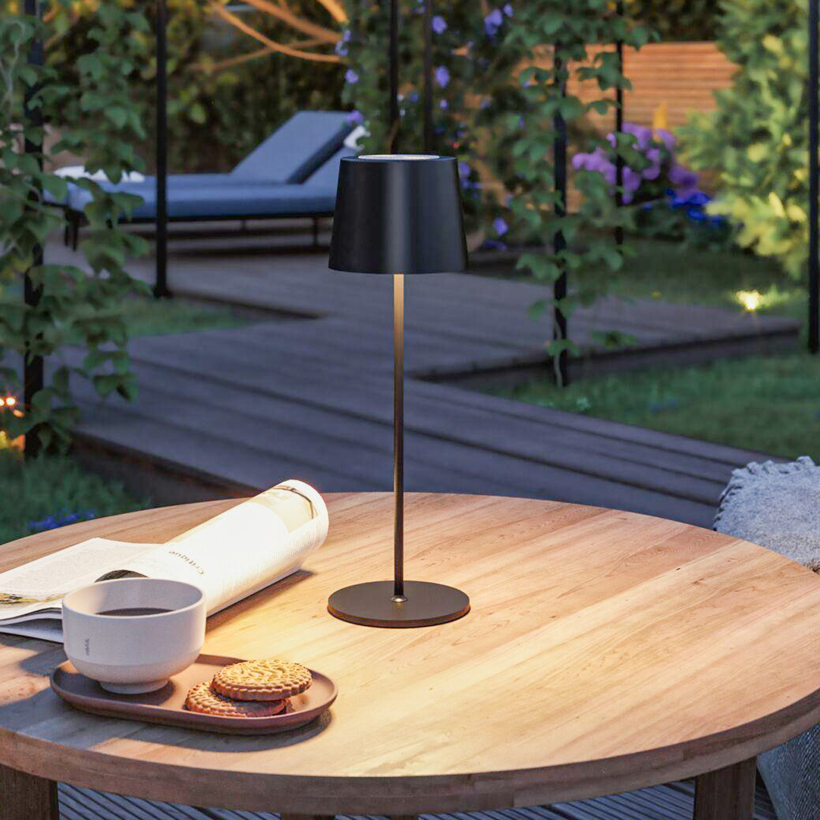 Paulmann LED-Akku-Tischleuchte Gilo, Kunststoff, IP44, USB-C