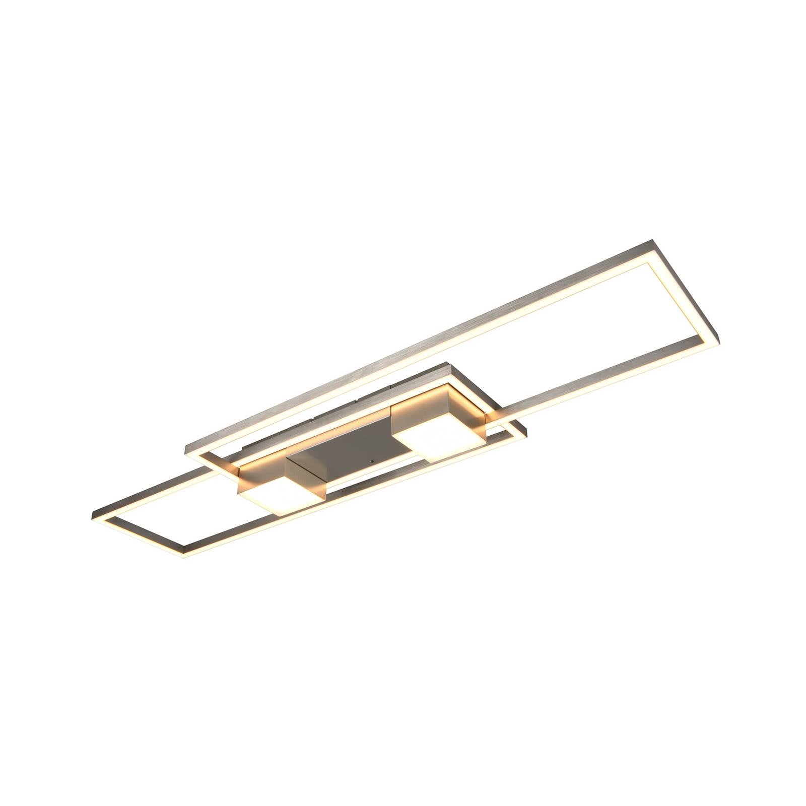 LED-Deckenlampe Albany, nickel, 100 x 28 cm, Alu CCT dimmbar