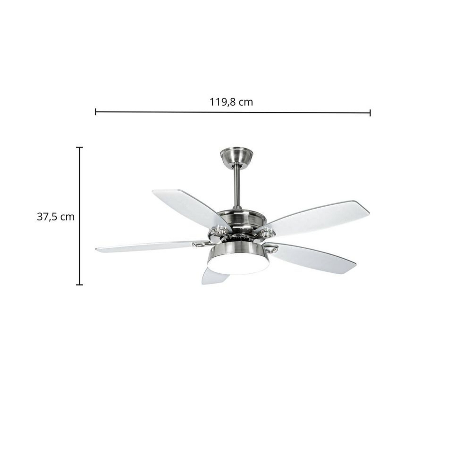 Kuvio LED Deckenventilator Nickel - Lucande