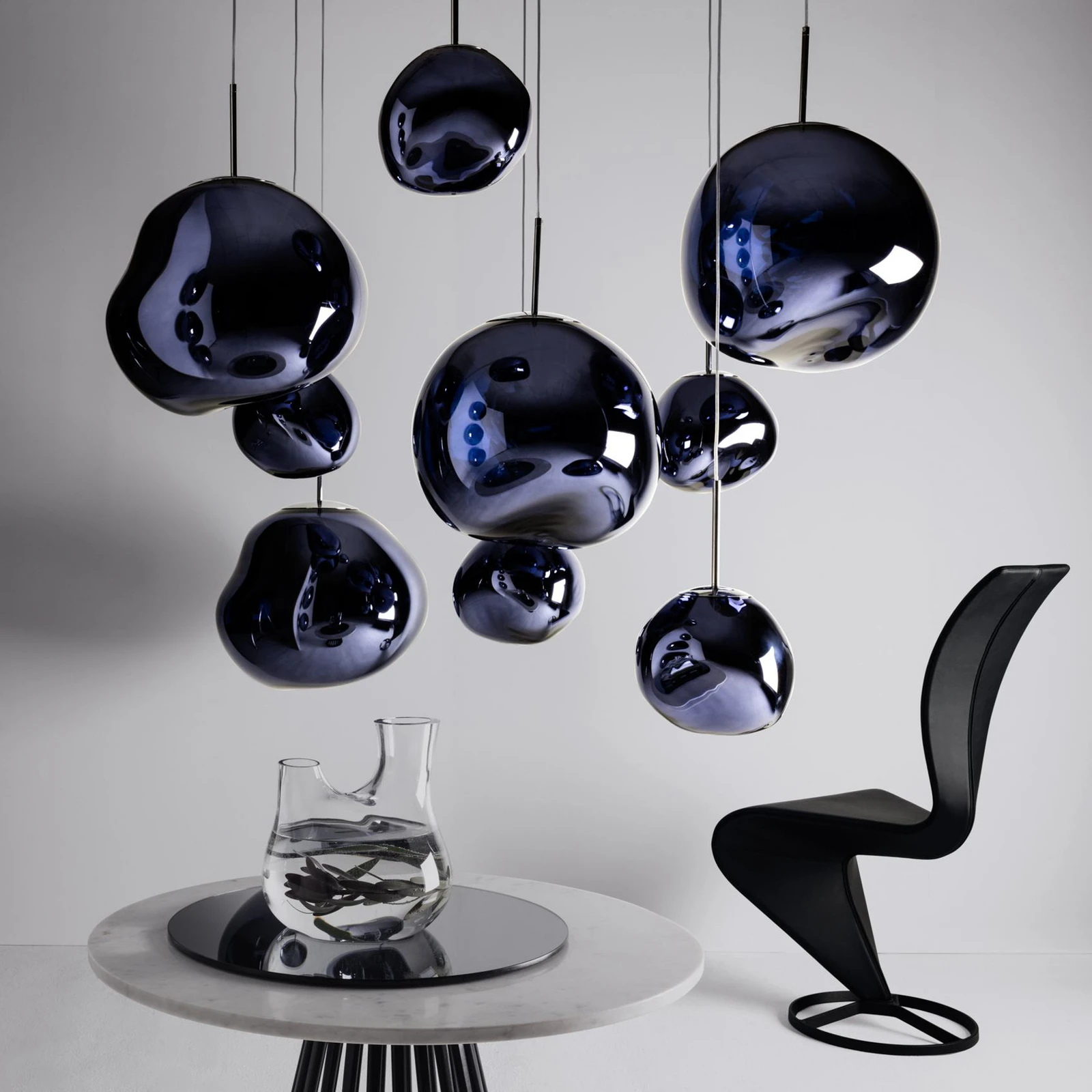 Melt LED hanging light, Ø 50 cm, smoke grey - Tom Dixon | Buy online