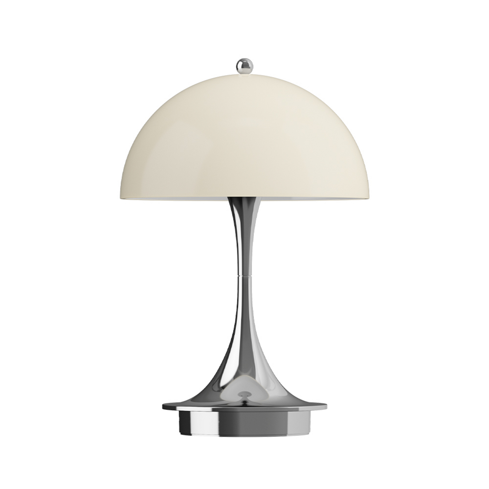 Panthella 160 Portable Lampada da Tavolo V3 Cromo Opale Beige - Louis Poulsen