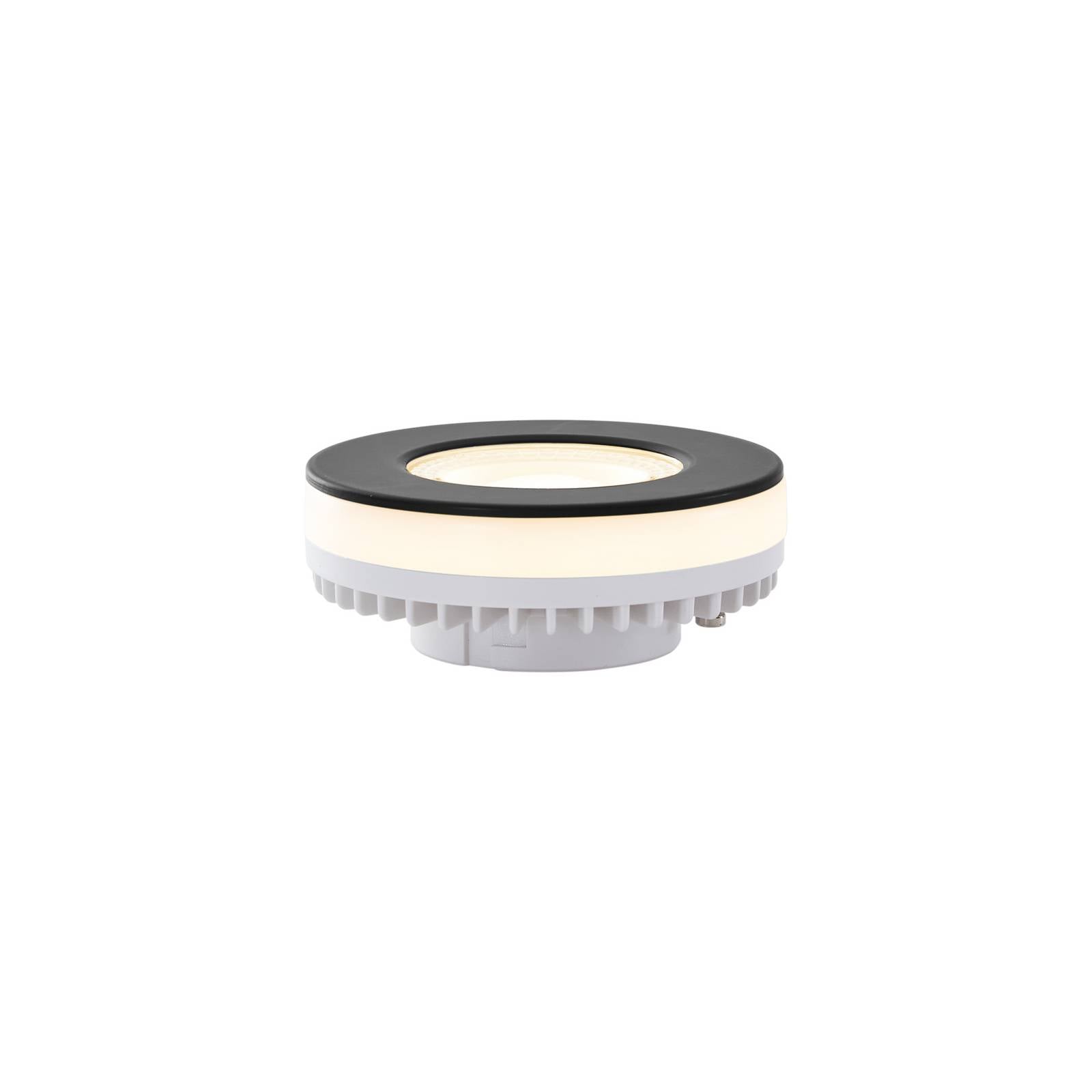 Lindby LED-Lampe, GX53, 4,8W, schwarz, 2.700 K, 7,5 x 3 cm