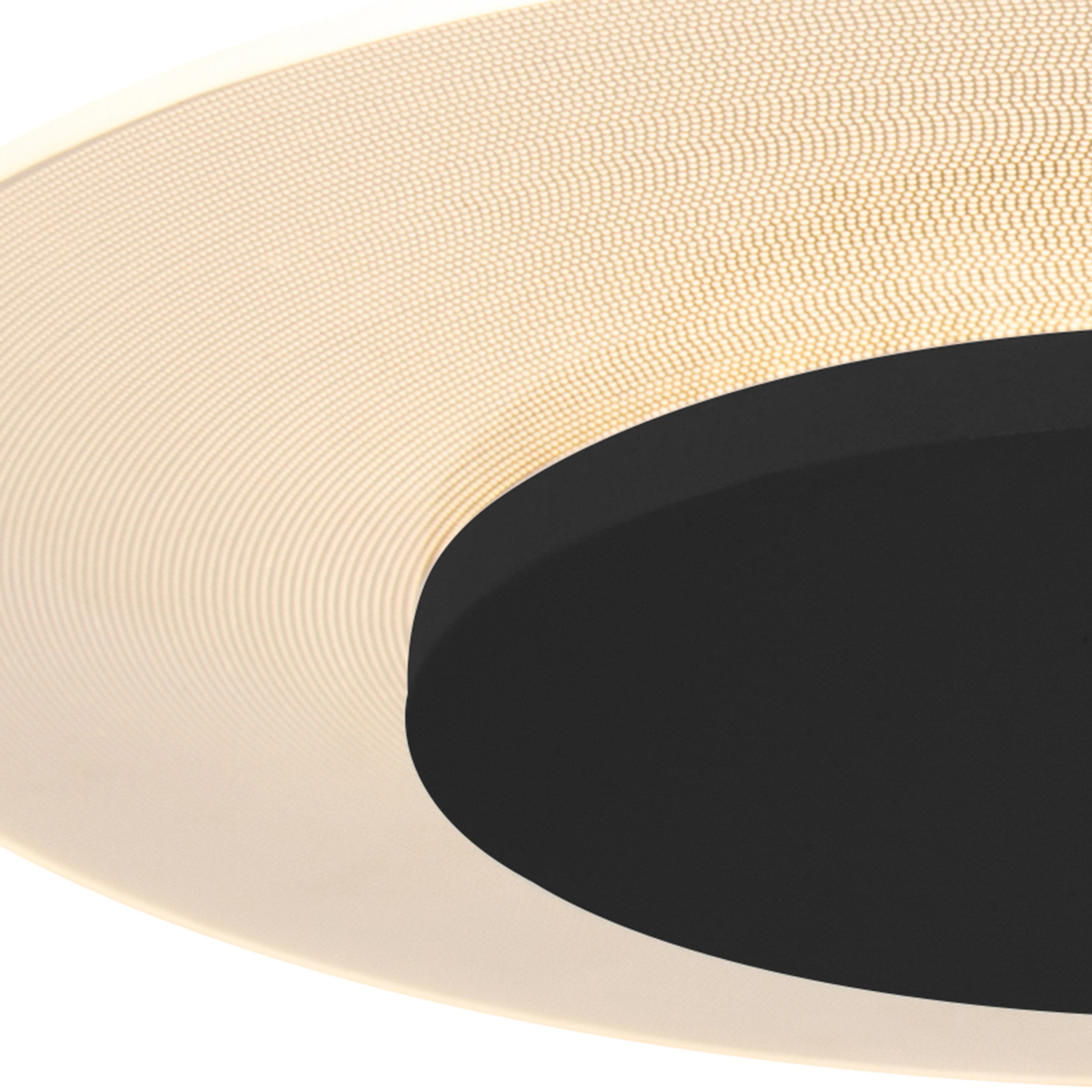 Stropní svítidlo LED Lido, černé, Ø 42 cm