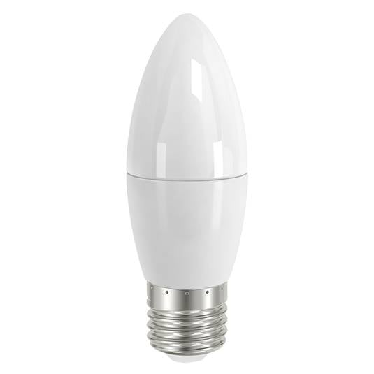 LED kaarslamp E27 4,5W 827 gesatineerd