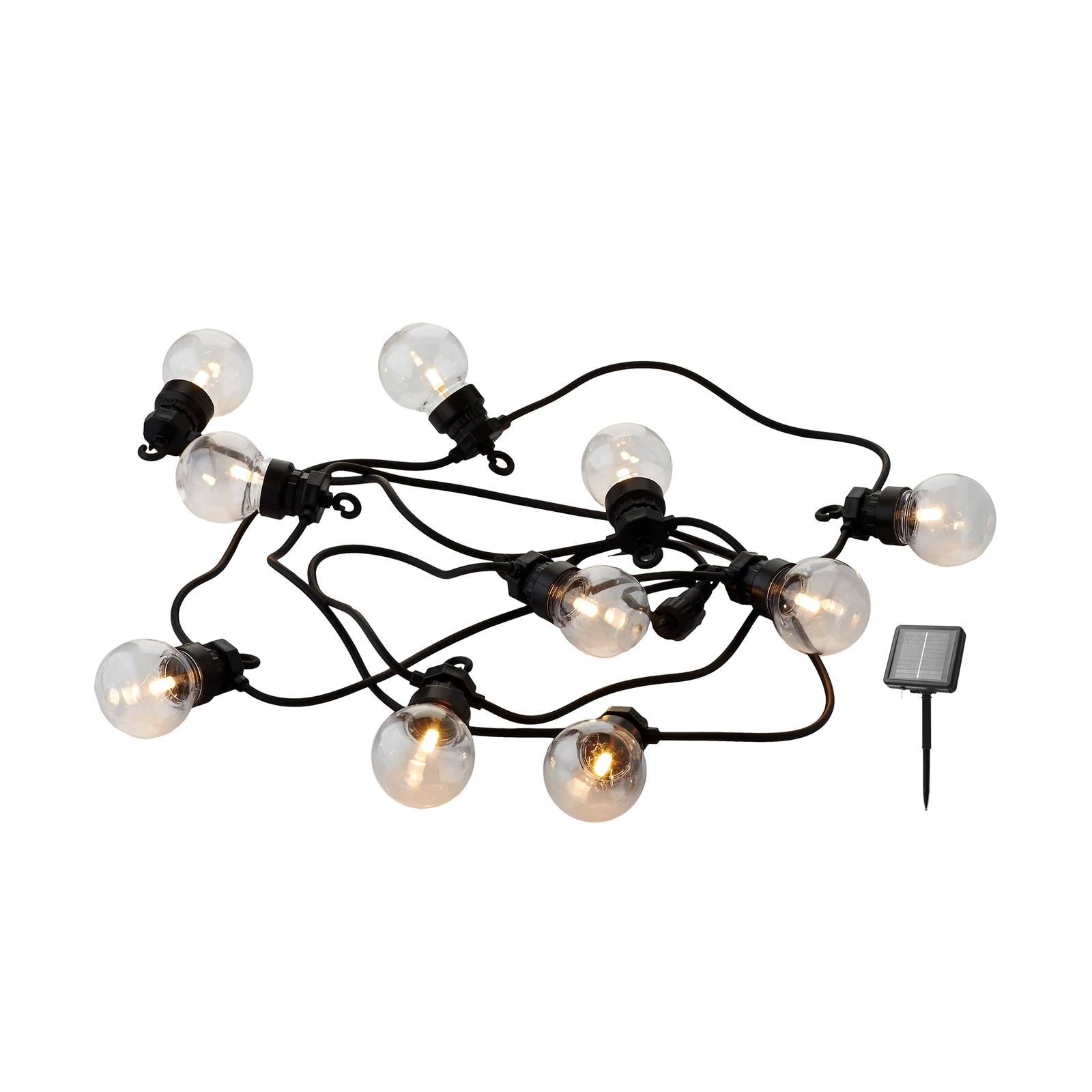Sirius Lucas LED solar string lights starter set, clear, plastic, L: 300 cm