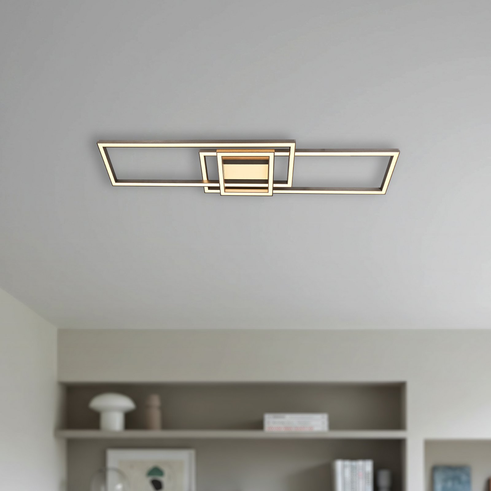 Mairin LED Plafondlamp CCT Dim. w/Remote Nikkel - Lindby
