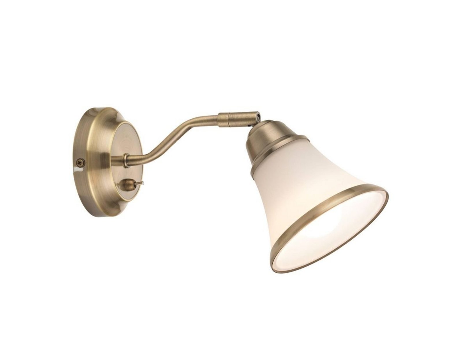 Marita Nástěnné Svítidlo White/Antique Brass - Lindby