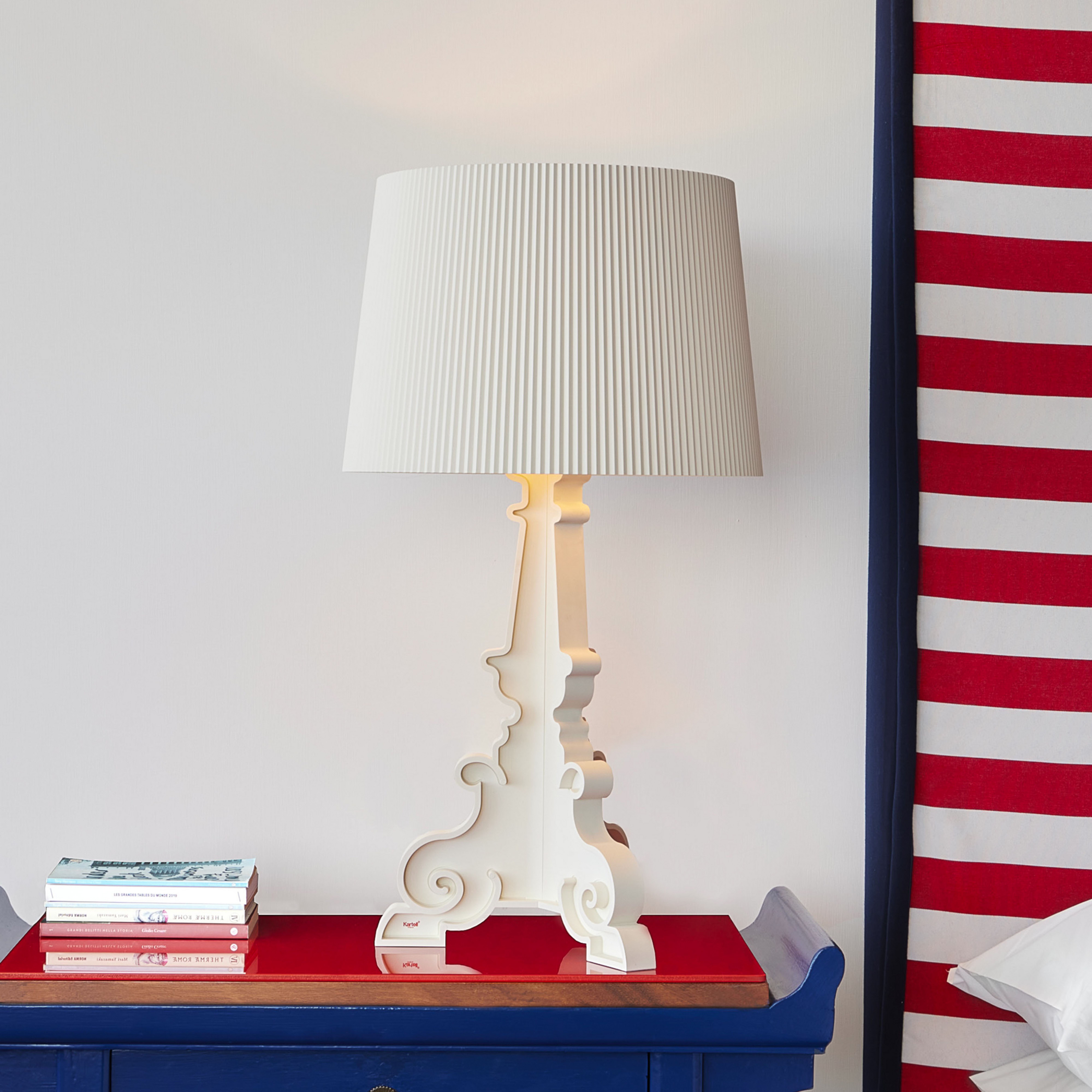 Kartell LED-Tischleuchte Bourgie Mat, weiß, Höhe 78 cm