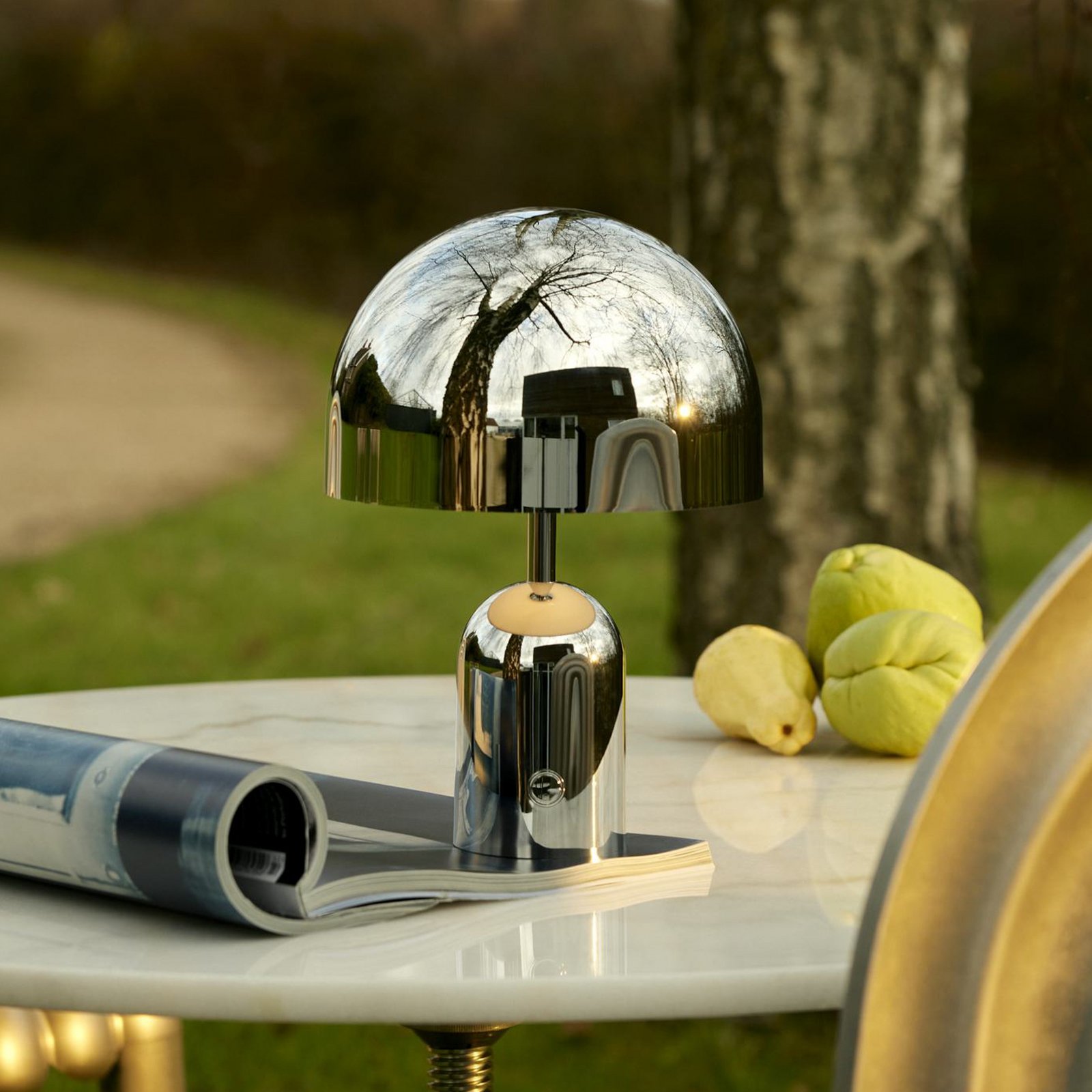 Bell Portable Lampe de Table H28 Silver - Tom Dixon