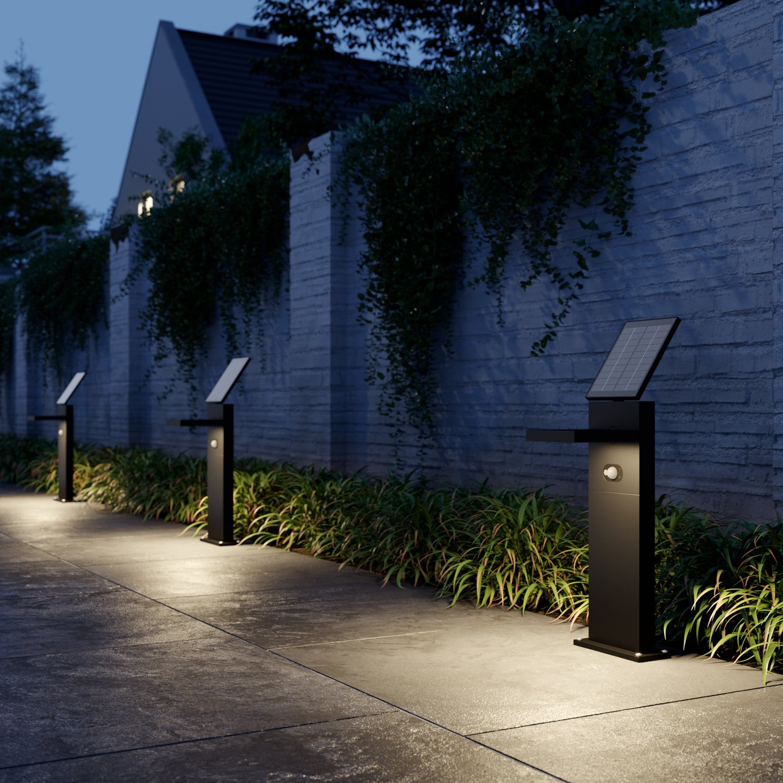 Silvan LED Gartenleuchte H60 w/Sensor Graphite - Lucande