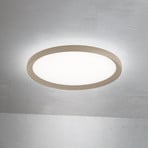 LED ceiling lamp Kant, Ø 40 cm khaki, CCT metal/plastic