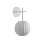 Aplique Mei, bola de porcelana, texturizado blanco