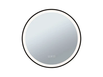 Mirra LED Illuminated Spiegel IP44 Dim. Round Black/Mirror - Paulmann