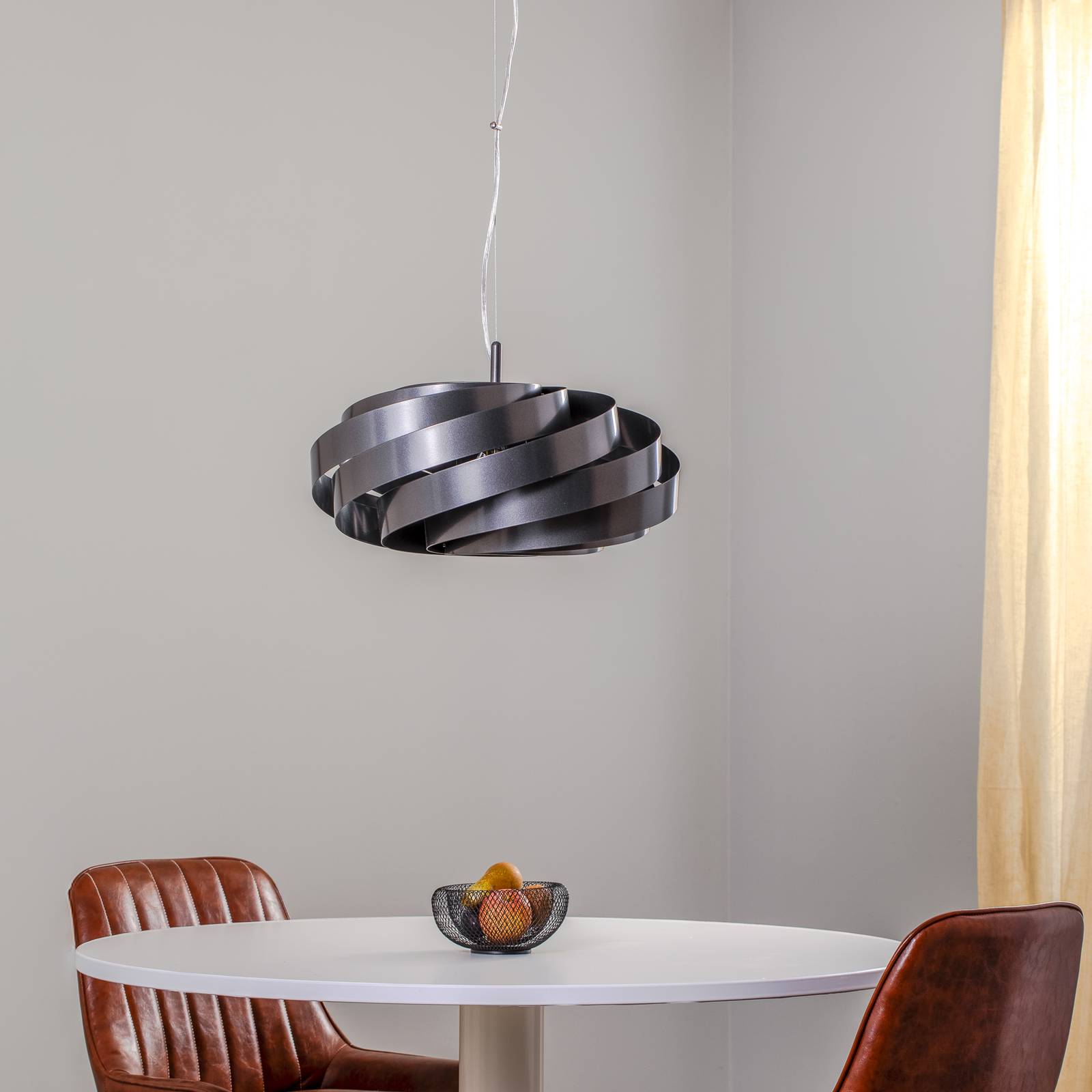 Lampa wisząca Vento, antracyt, Ø 50 cm