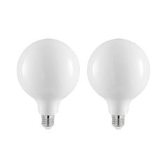 LED E27 8W 2.700K G125 dimming opale set 2x