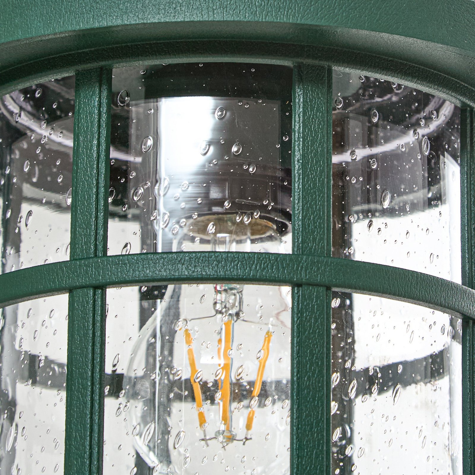 Lindby Außenwandlampe Ankea, grün, Höhe 37 cm, IP23, E27