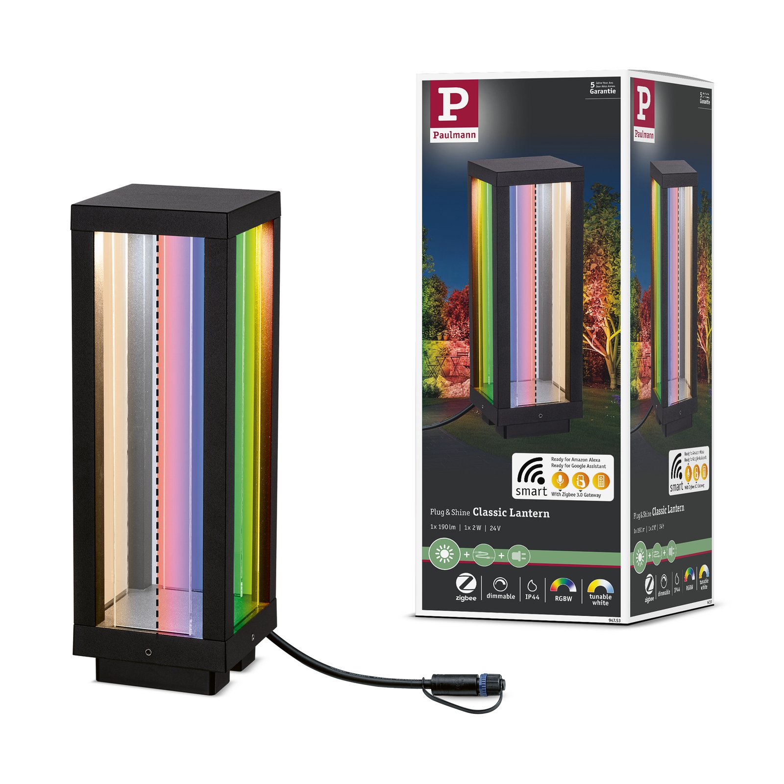 Paulmann Plug & Shine LED klassieke lantaarn RGBW basislamp