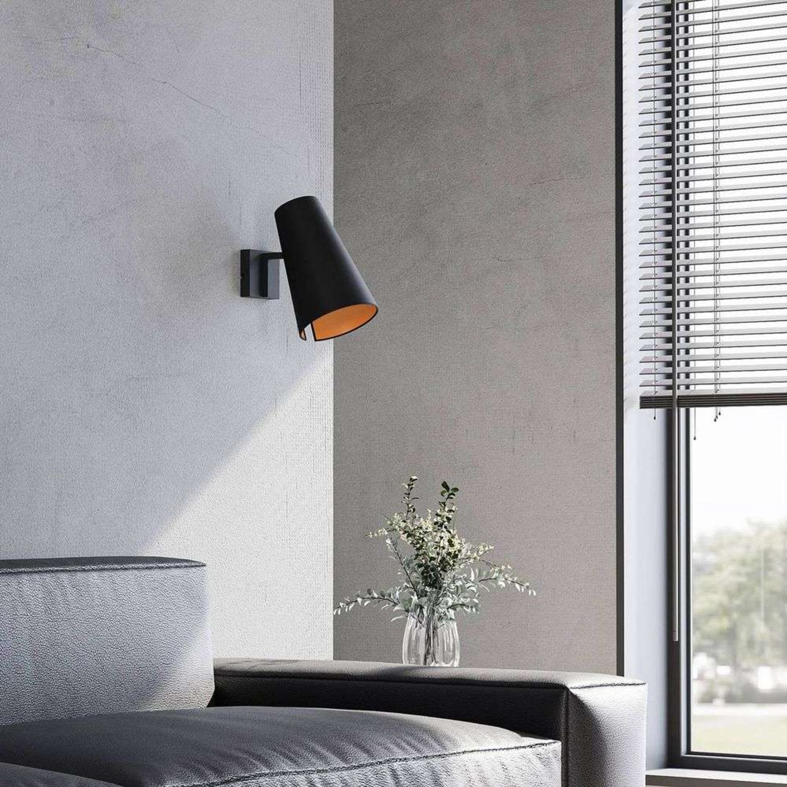 KemoniWall Lamp Black/Gold - Lucande