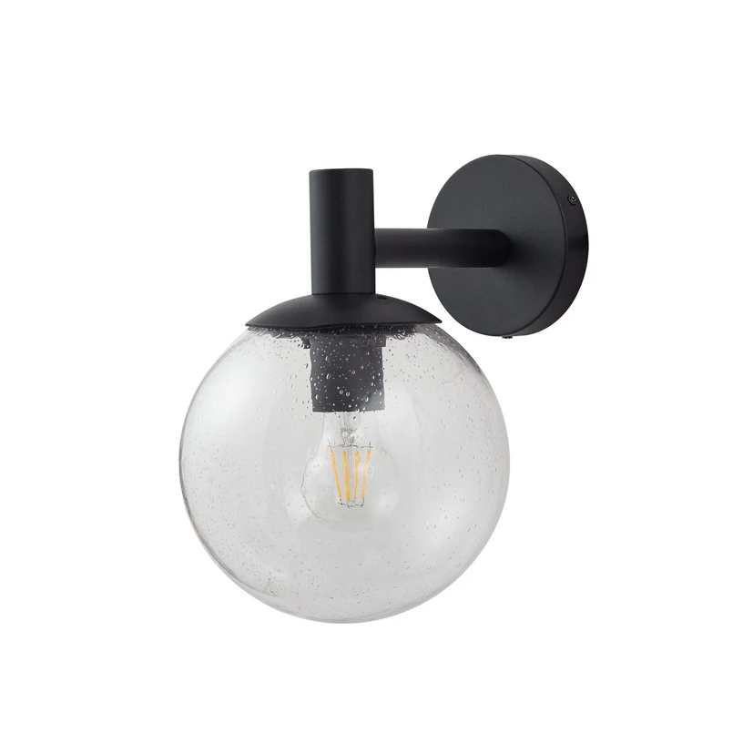 Lindby - Dangan udendørs væglampe Ø 20 cm klar glas