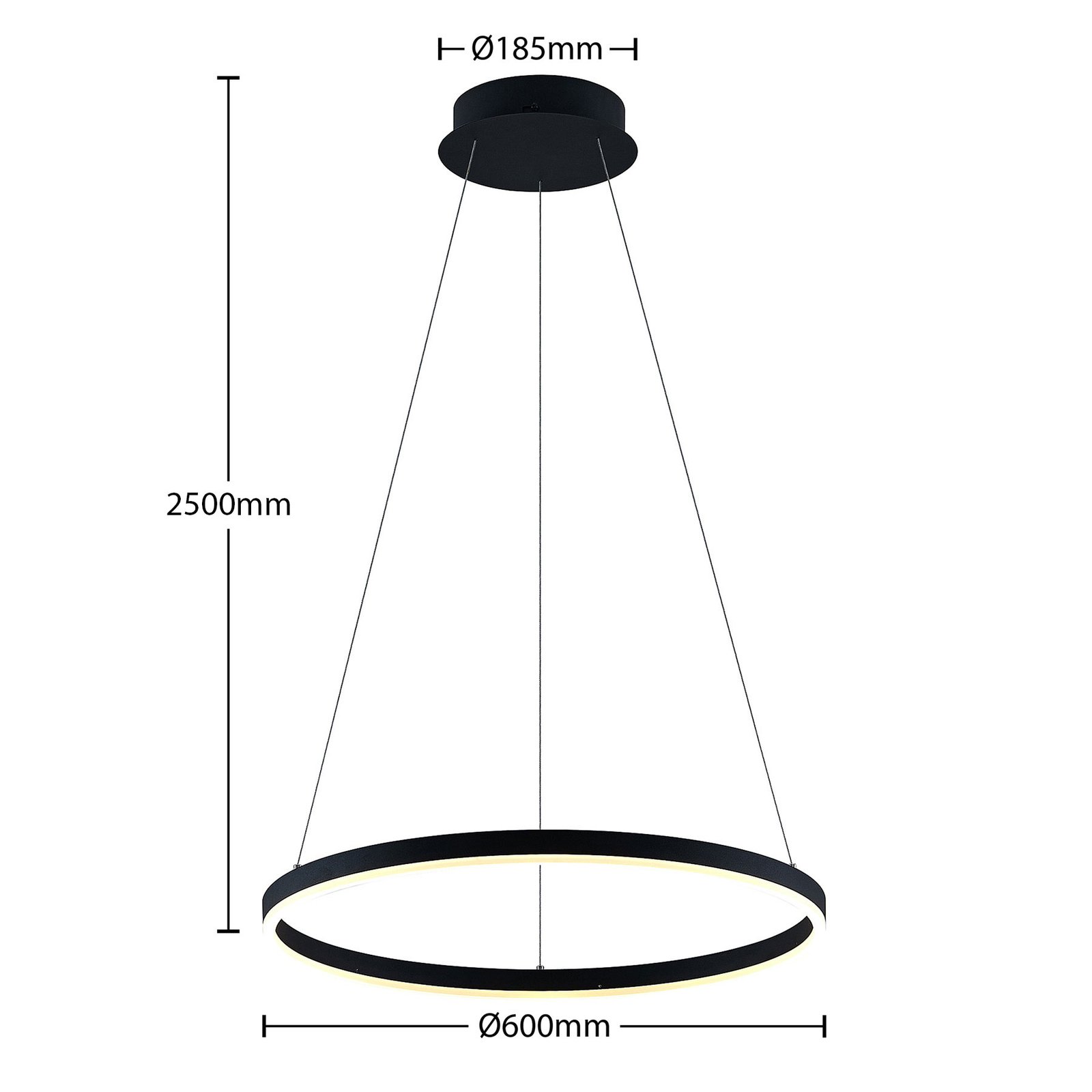 Albiona Pendant Ø60 Black/White - Arcchio