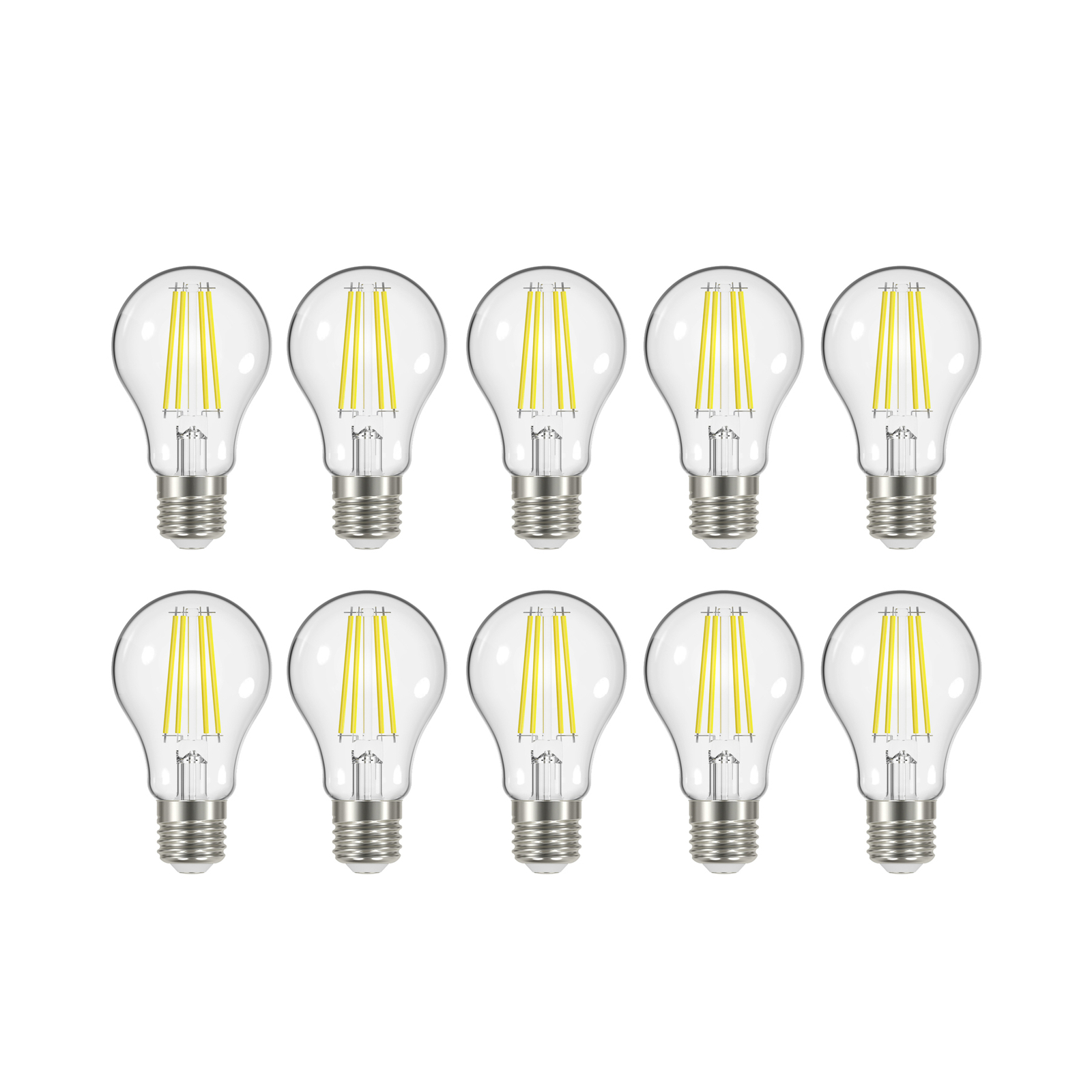 Filament LED bulb E27 3.8 W 827 806 lumens 10-pack