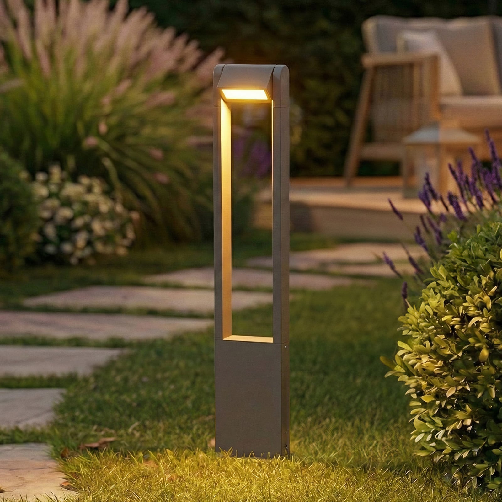 Meloni LED-pylväsvalaisin, 65 cm, antrasiitti, kääntyvä, IP65 Lindby - Terassi - Moderni - Alumiini - Yksilamppuinen