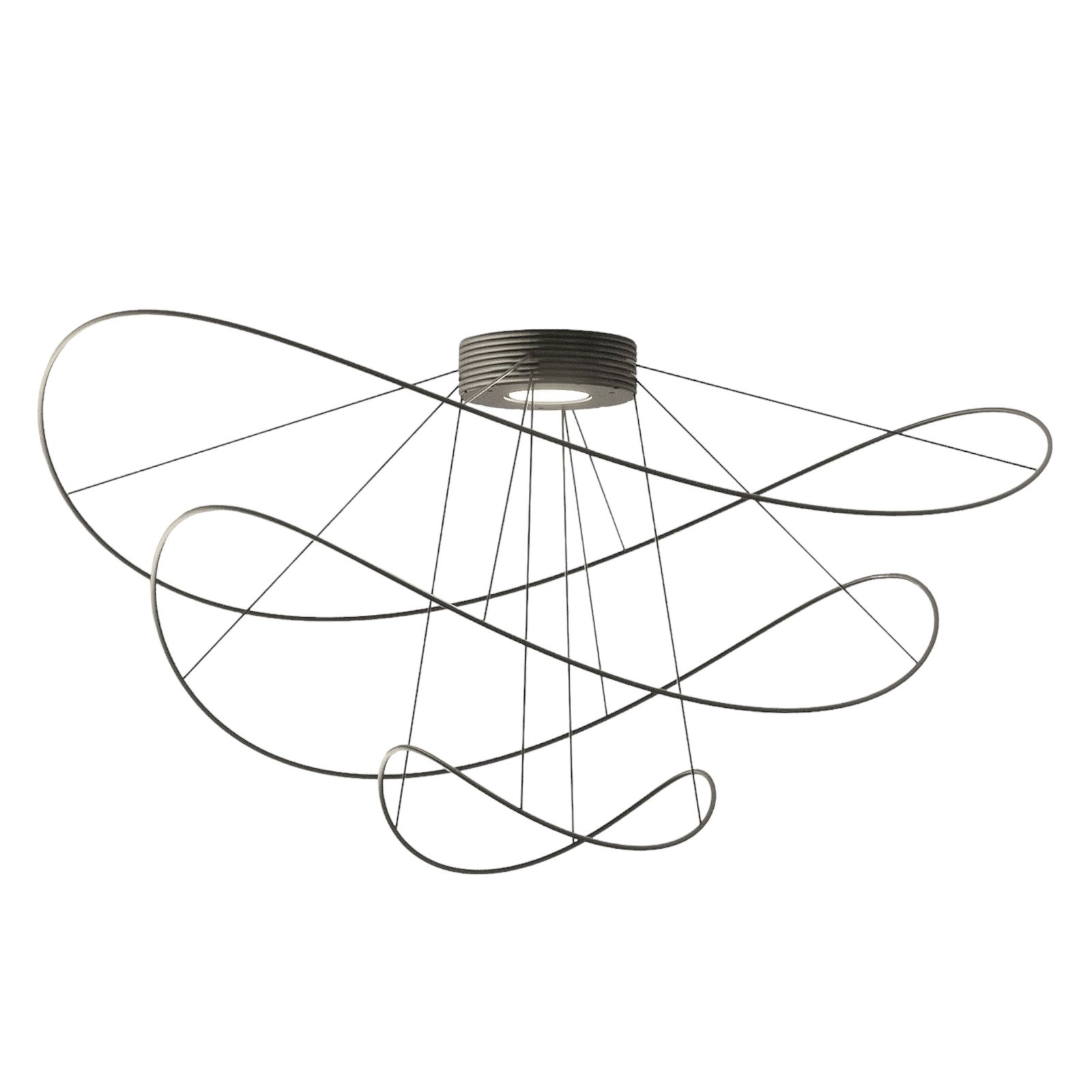 Axolight Hoops 3 LED plafondlamp, zwart