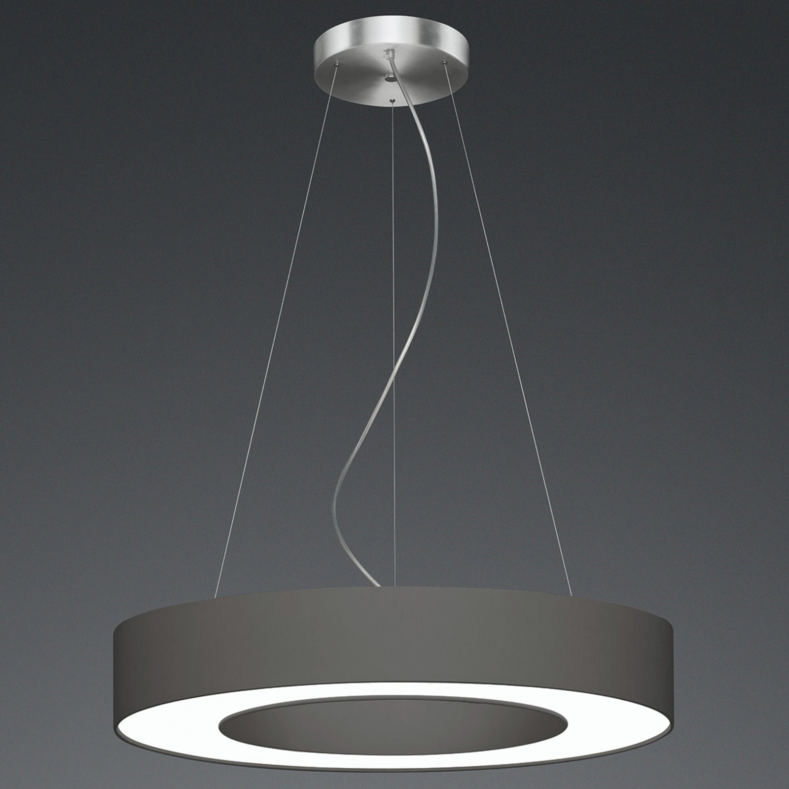 Donut dimmable LED pendant light 34 W taupe