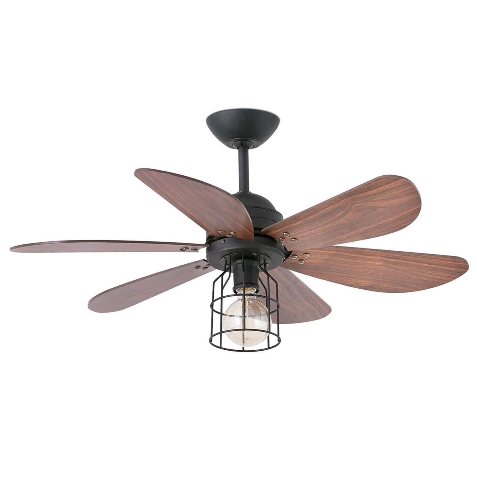 Ventilateur Chicago avec lampe en forme de cage