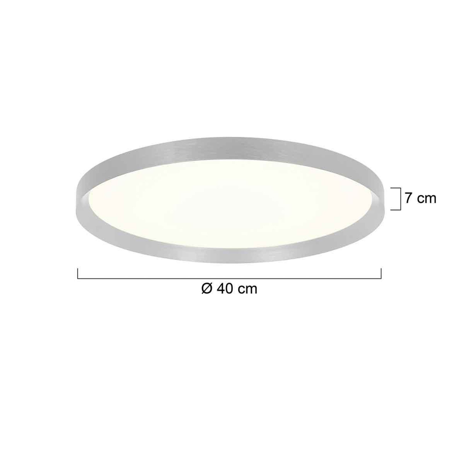 Plafonnier LED Flady, acier, Ø 40 cm, direct/indirect