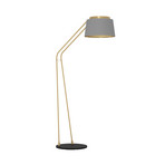 Lampe sur pied Almerimar, gris/laiton, 181 cm - Stars of Light