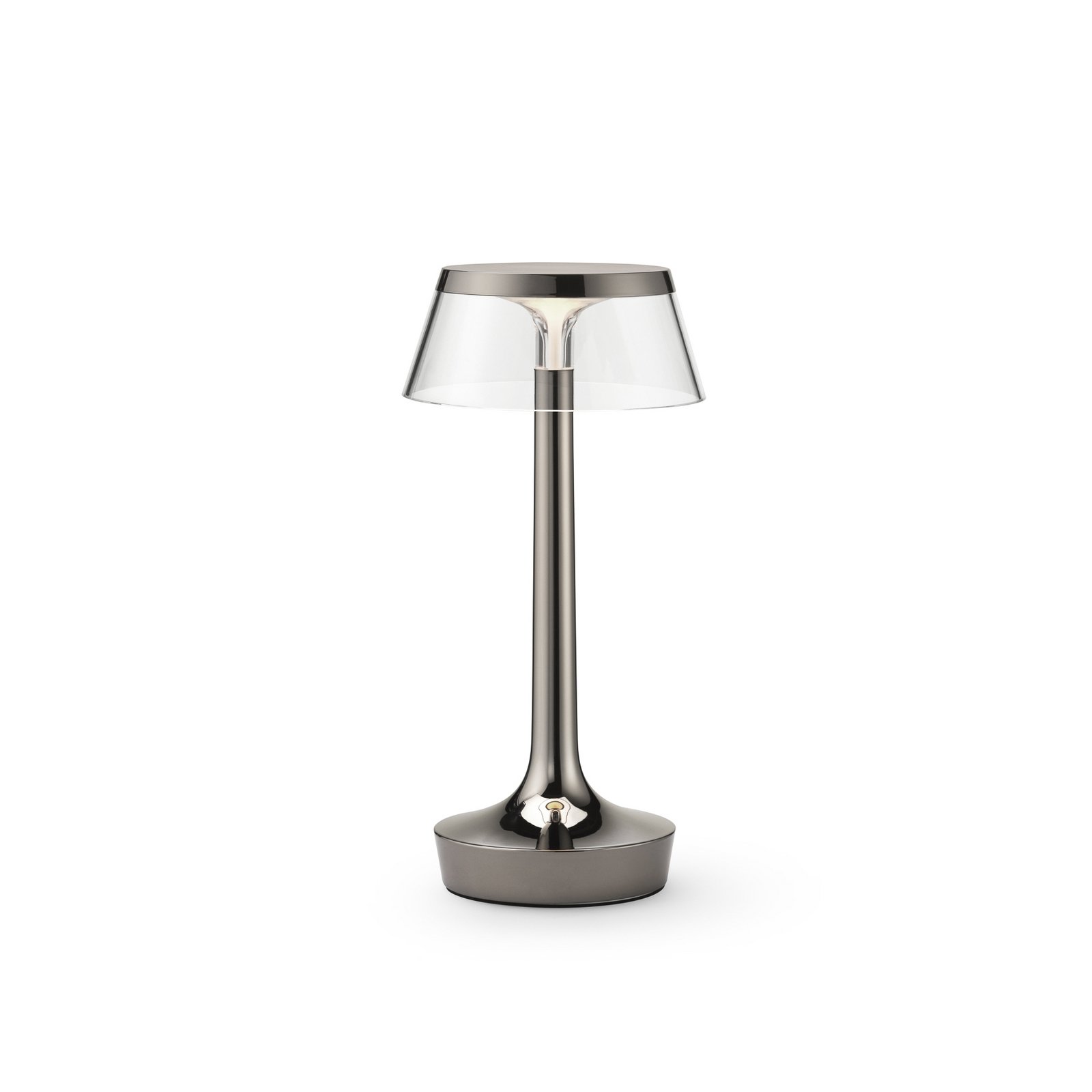 Bon Jour Unplugged Table Lamp Chrome/Black - Flos