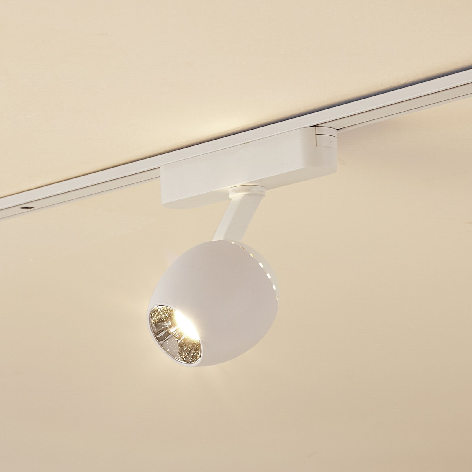 Lindby LED-Spot 48 V Lumaro, weiß, Ø 6,2 cm, Kunststoff