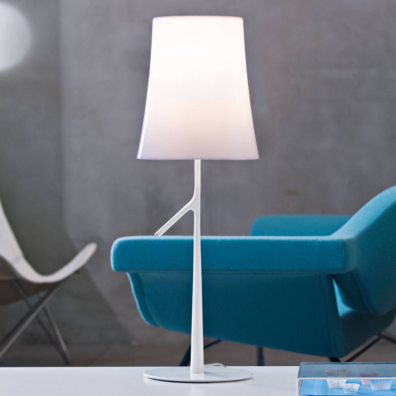 Foscarini Birdie grande LED-Tischleuchte weiß dim