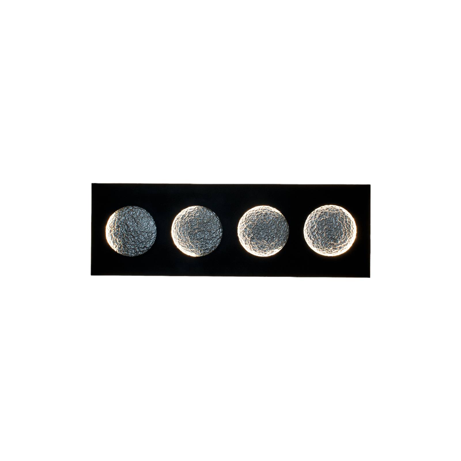 Bild von LED-Wandleuchte Fasi Della Luna, schwarz/silber
