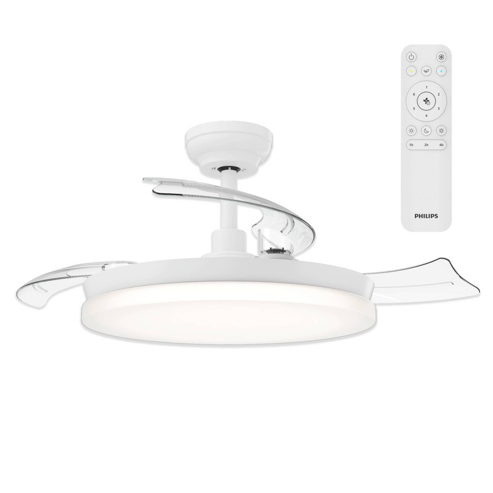 Philips LED-Deckenventilator Solr, weiß, DC, leise, CCT