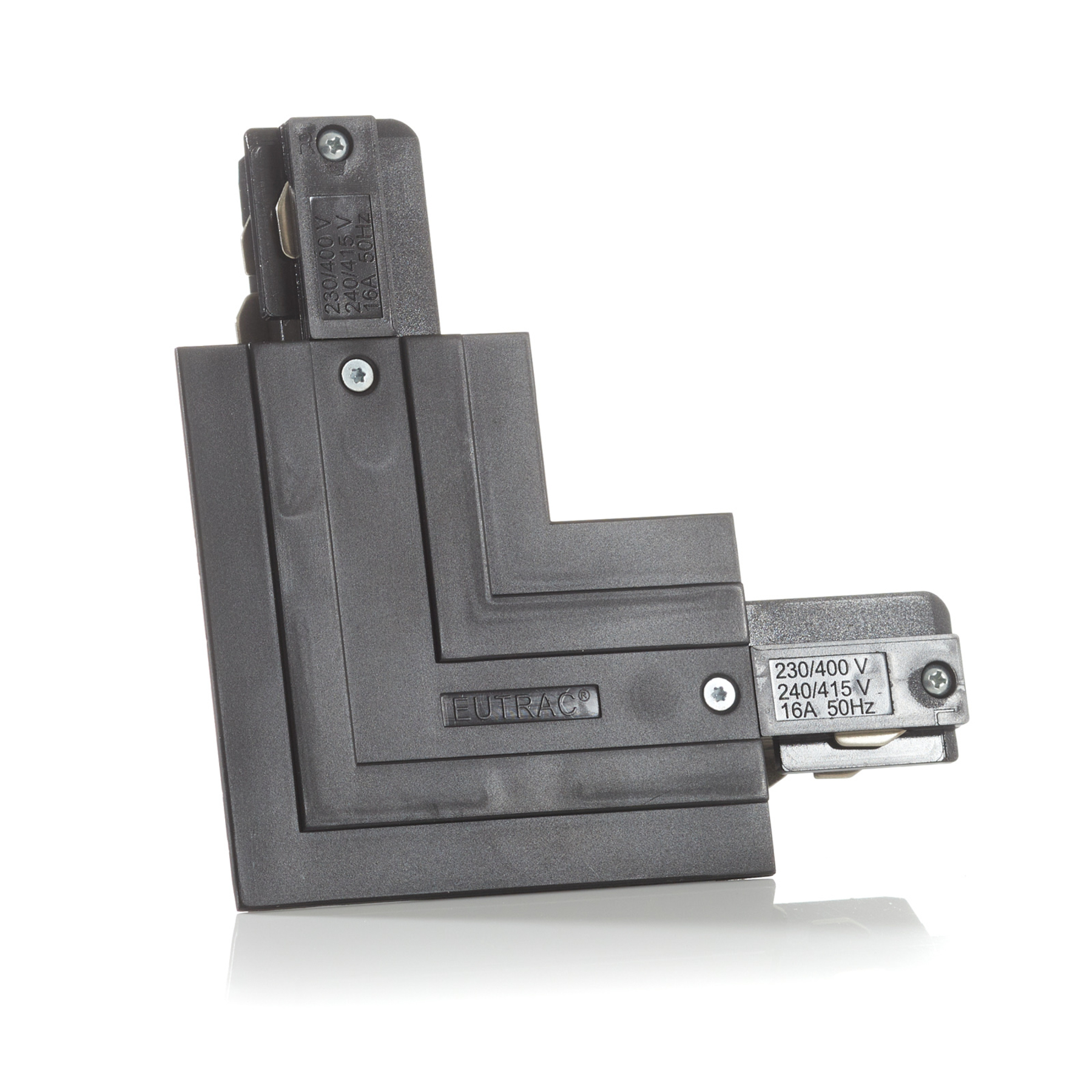 EUTRAC Eutrac L-connector protective conductor in, black, L: 9 cm, W: 7.8 cm