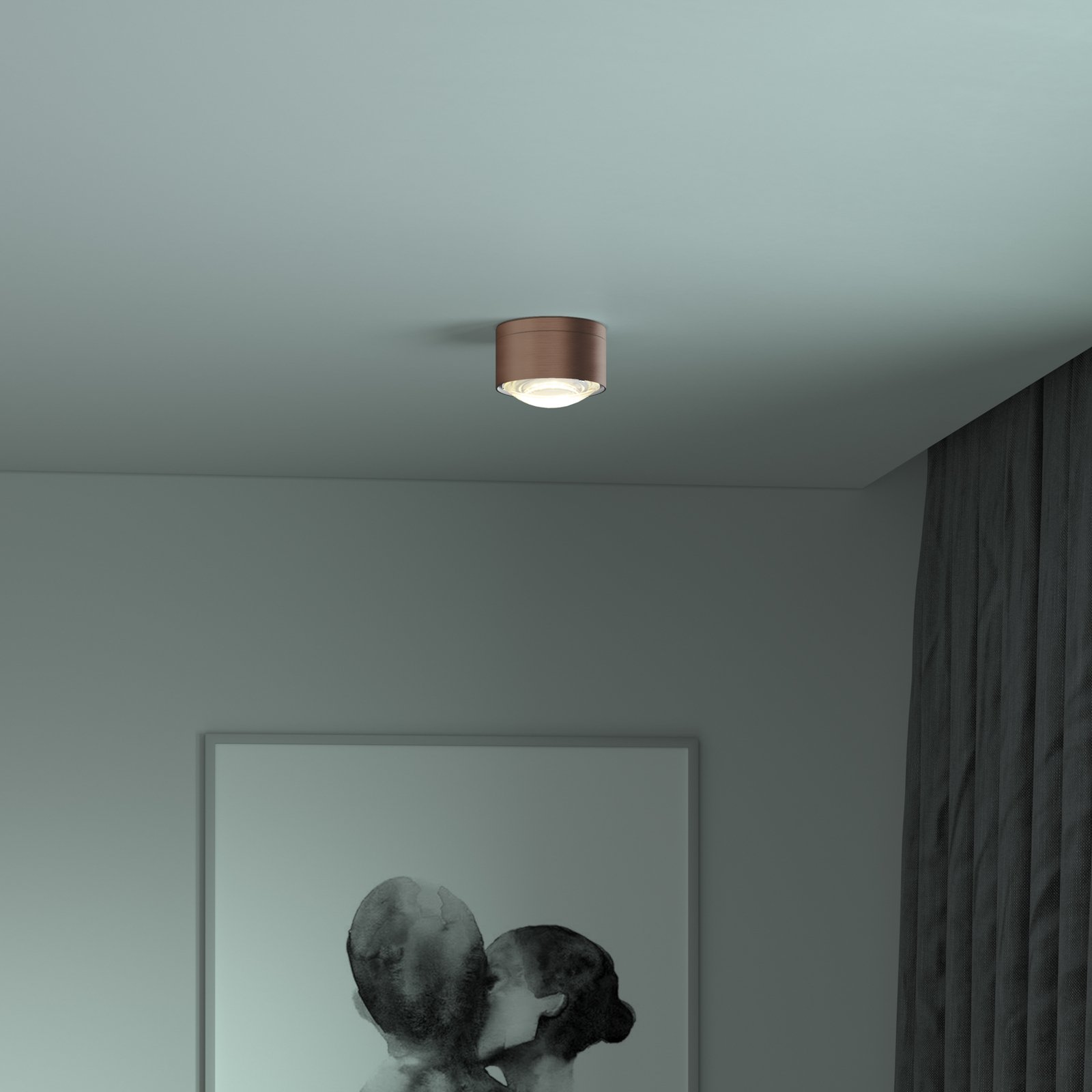 Ξεράστε! 120 Ένα LED σποτ οροφής με ματ φακό, χαλκός