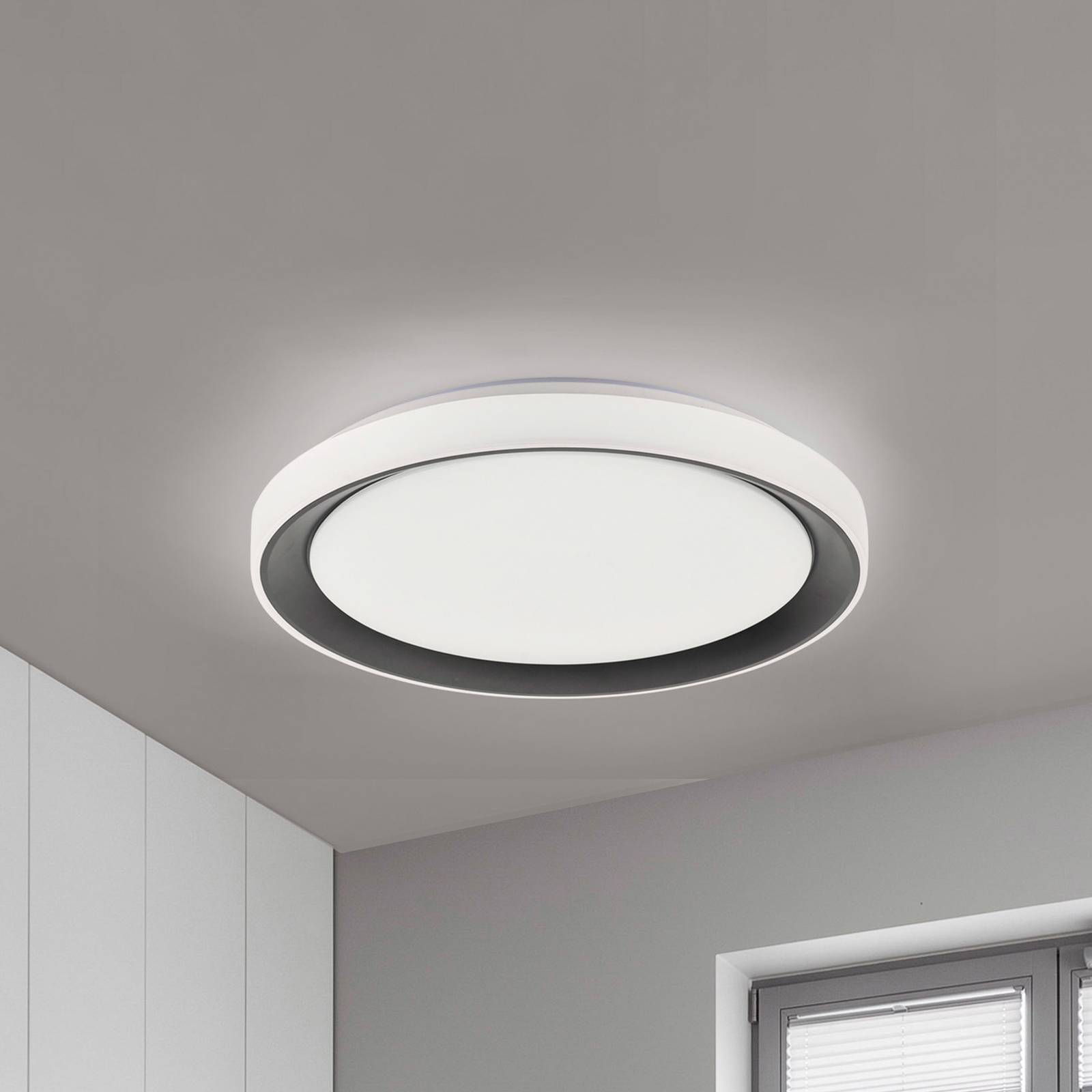 LOLA Smart Disc plafonnier LED noir/blanc RGBW